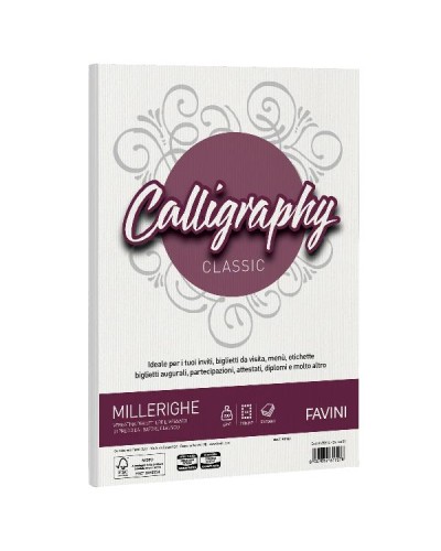 CALLIGRAPHY millerighe - Bianco - 200g/m2 – 50 fogli