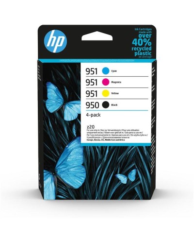 Confezione da 4 cartucce di inchiostro originali HP 950/951, nero, ciano, magenta, giallo