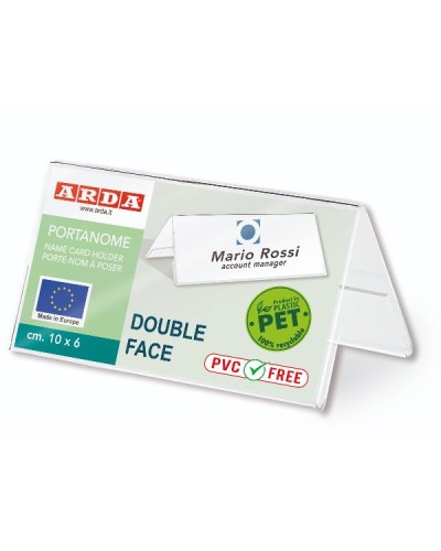 PORTANOME BIFACCIALE PET MM.10X6