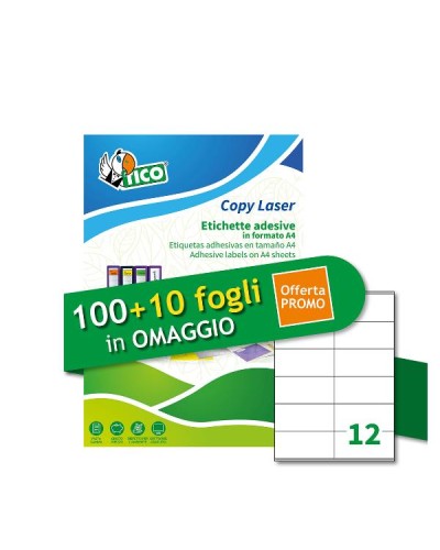ETICH LASER 105x48 100+10 ff OMAGGIO