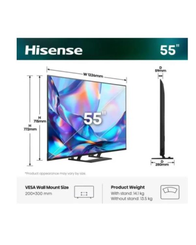 55 A79S QLED 4K ULTRA HD SMART VIDAA - STAND CENTRALE