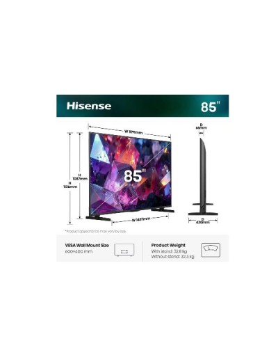 85 E79S PRO QLED 4K ULTRA HD SMART VIDAA REFRESH RATE 144HZ