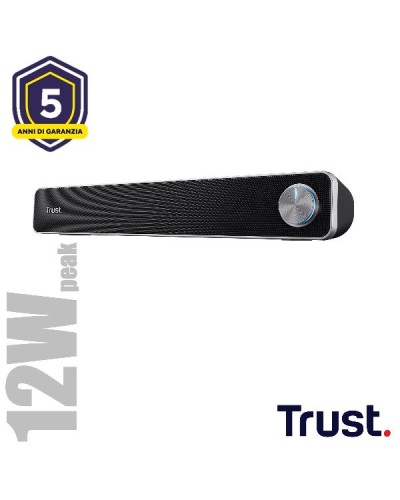 SOUNDBAR SPEAKERS 12W PICCO (6W RMS) - TRUST ARYS - NERO