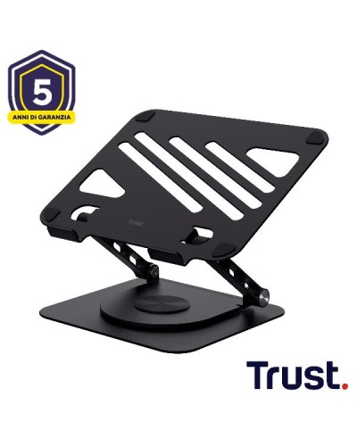 SUPPORTO/RIALZO PER LAPTOP IN METALLO - TRUST ZEFF - NERO