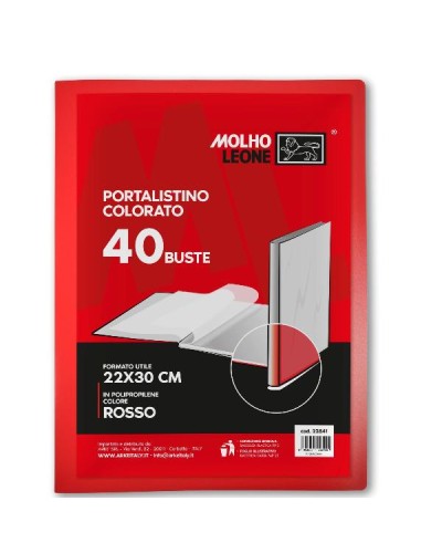 Portalistino 40 buste rosso (conf. 12)
