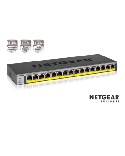 NETGEAR GS116PP Switch Unmanaged 16 porte Gigabit PoE+ 183W