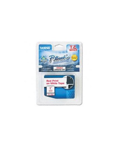 NASTRO TIPO TZ 24MM ROSSO SU BIANCO