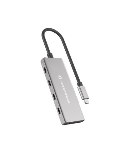 HUB USB-C 4 porte 10Gbps con Power Delivery 100W