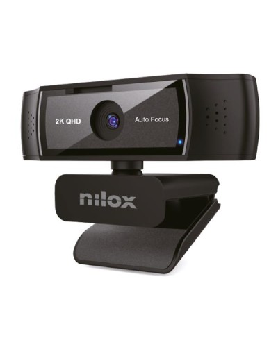 NILOX TECH - Webcam con risoluzione 1080p, supporta formati video Full HD 30 fps e 2K, autofocus, microfono, lunghezza cavo 1.5