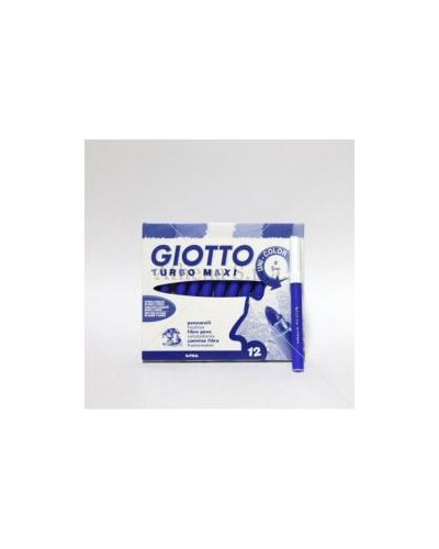Giotto Turbomaxi Pennarelli Blu Oltremare - Confezione 12