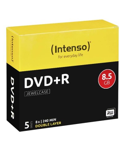 DVD+R DL 8.5 GB - 8X - JEWEL CASE 5PZ.