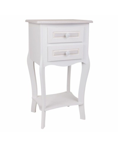 Alexandra House Living Bedside Table White (31 x 71 x 38 cm)
