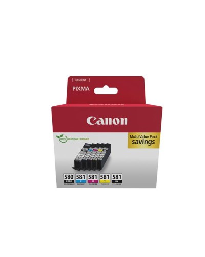 Canon PGI-580 CLI-581 Cartucce Originali 5 Pezzi