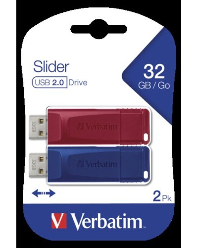 Verbatim USB 2.0 Slider 32GB (Confezione 2 Pezzi)
