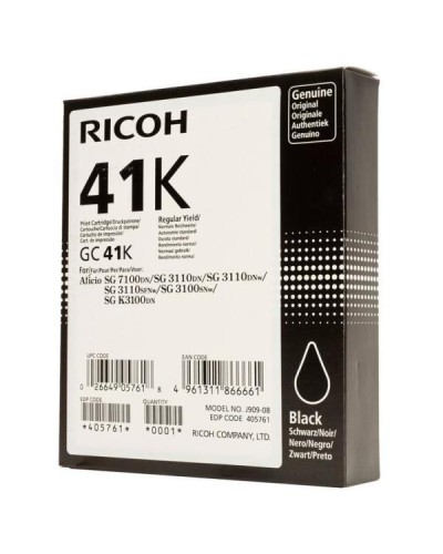 Cartuccia Gel Nera Type GC41K per Ricoh Aficio SG3110DN