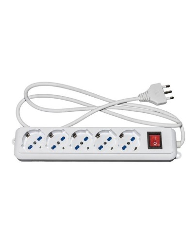Multipresa 5 Prese Universali ITA/Schuko con Interruttore