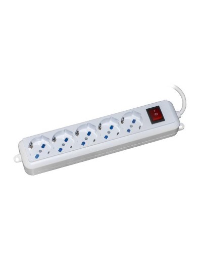 Multipresa 5 Prese Universali ITA/Schuko 16A Cavo 5m Bianca