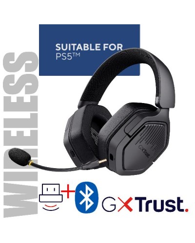 TRUST Cuffia Gaming Wireless PlayStation BT+2.4GHz Over-Ear