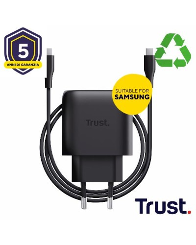 Trust Maxo Alimentatore 45W USB-C per Samsung Nero