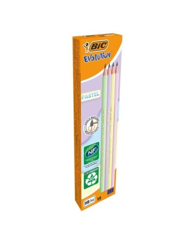 Matita BIC Evolution Pastel 2HB, confezione da 12