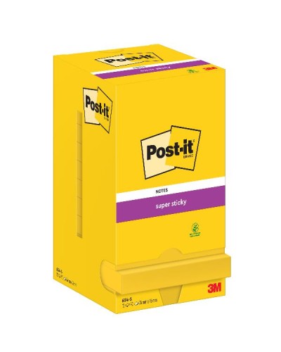 Post-it Super Sticky 76x76 Giallo 12 pz