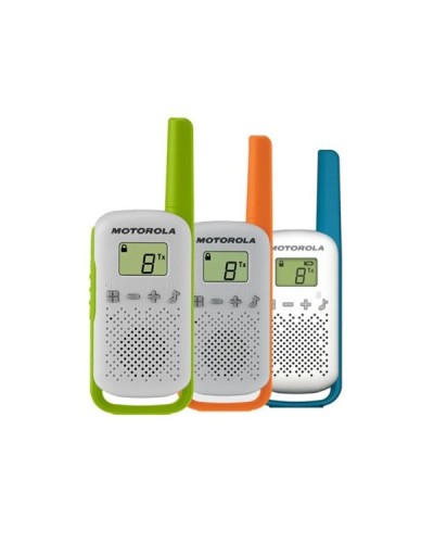 Walkie Talkie T42 Verde/Arancione/Petrolio 3 Pezzi