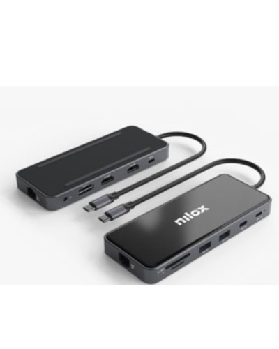 NILOX TECH Docking Station USB-C Desk 12-in-1
