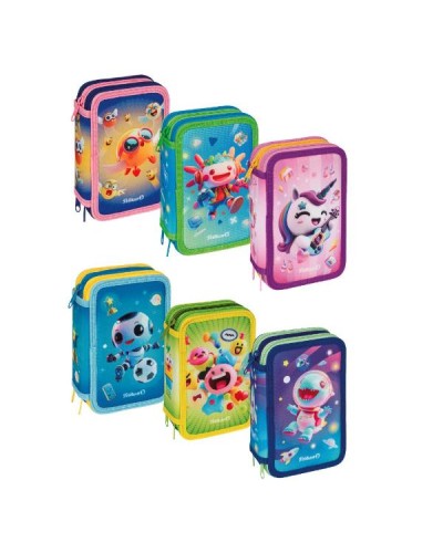 Astuccio 3 Zip Emoji - Espositore 12 pezzi