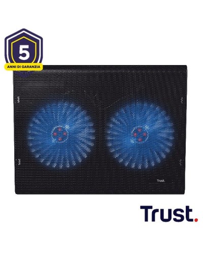 Trust Azul Base Raffreddamento Laptop Doppia Ventola Blu