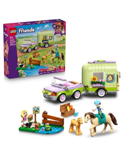 LEGO Friends 42695 Rimorchio per cavallo e puledro