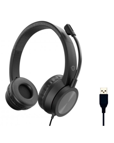 Cuffia Stereo USB con Microfono e Riduzione Rumorosità