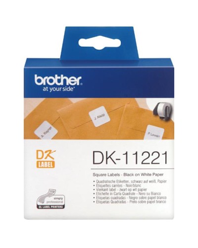 Brother DK-11221 Etichette Quadrate 23x23mm 1000pz