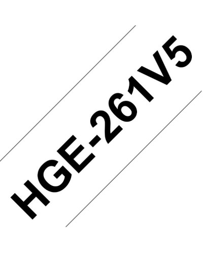 Nastro Brother HGe-261V5 36mm nero su bianco 5 pz