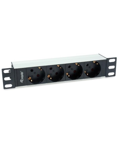 EQUIP Multipresa 4-bay Schuko 10" Alluminio