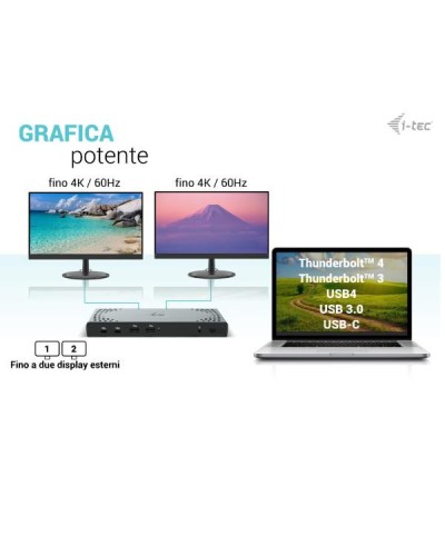 Docking Station USB-C Dual Monitor 4K PD100W i-tec