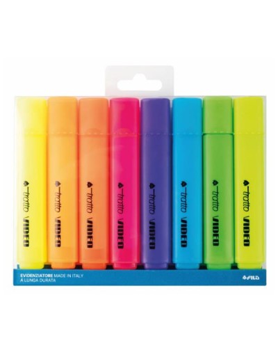 Evidenziatore Tratto Video punta a scalpello colori assortit