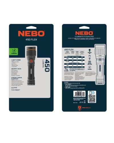Torcia tattica ricaricabile NEBO 450 FLEX