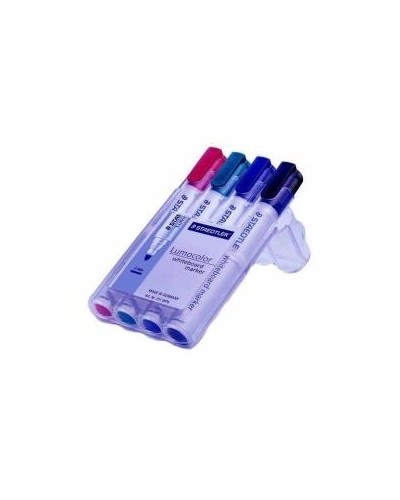 STAEDTLER Lumocolor Marcatori per Lavagne Punta Tonda 4pz