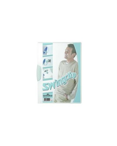 Cartellina Swingclip A4 in polipropilene trasparente bianca
