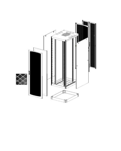 Armadio Rack TECNO 1000 42U 800x1000mm Nero