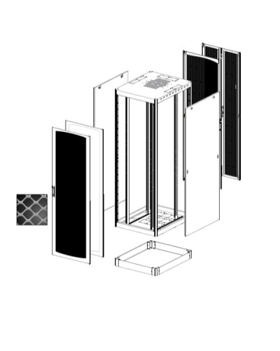 Armadio TECNO 1000 Rack a pavimento 47U 800x1000 Nero