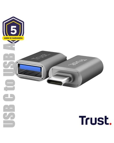 Trust Calyx Adattatore USB-C a USB-A (2 pezzi) Grigio