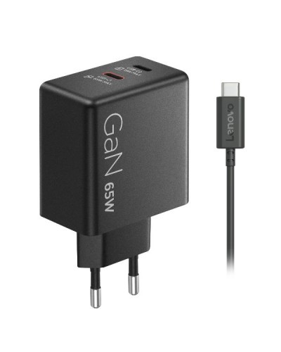 Caricabatterie Lenovo Dual USB-C 65W GaN