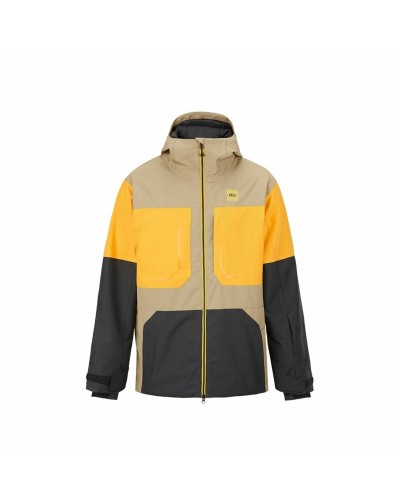 Picture Elfyn : Veste de Ski Homme Marron Clair - Imperméable et Respirante
