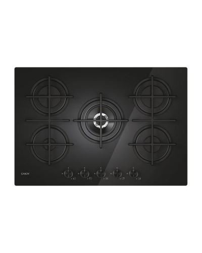 Candy CVG74WTB Piano Cottura a Gas 75cm 5 Fuochi Nero