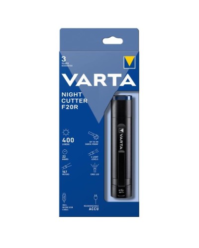 Torcia Varta Night Cutter F20R ricaricabile 400 Lumen