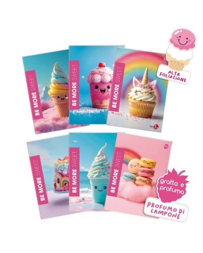 CF10 Quaderni Maxi A4 Be More Sweet profumati 100gr