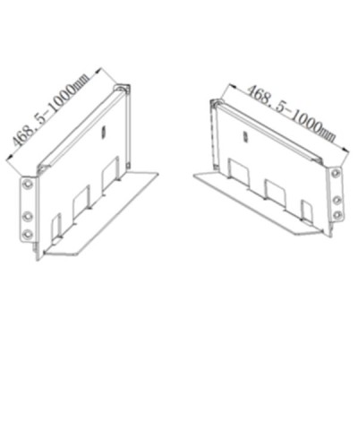 Kit 2 staffe di supporto UPS rack