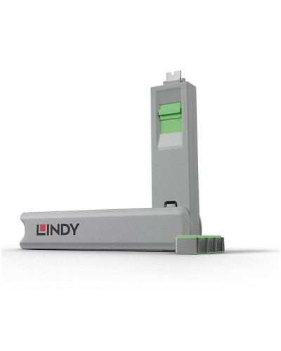 Blocca porte USB-C verde con 4 serrature