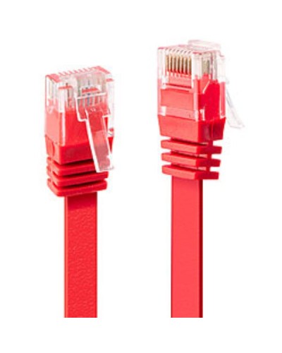 Cavo di Rete Cat.6 U/UTP Flat Rosso, 0.3m